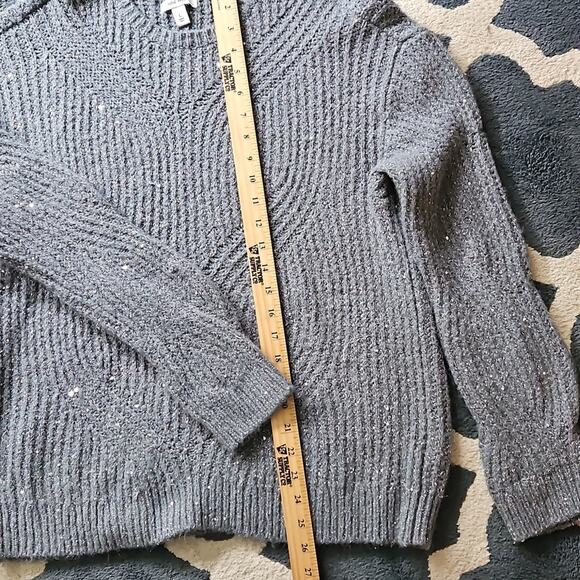Jane West Light Green Sparkly Knit Sweater Large - Picture 4 of 6